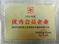 2021年優(yōu)秀會員企業(yè)證書